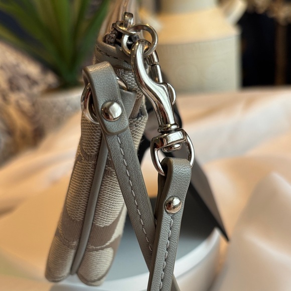 Coach Signature Wristlet - Light Gray - Picture 4 of 11